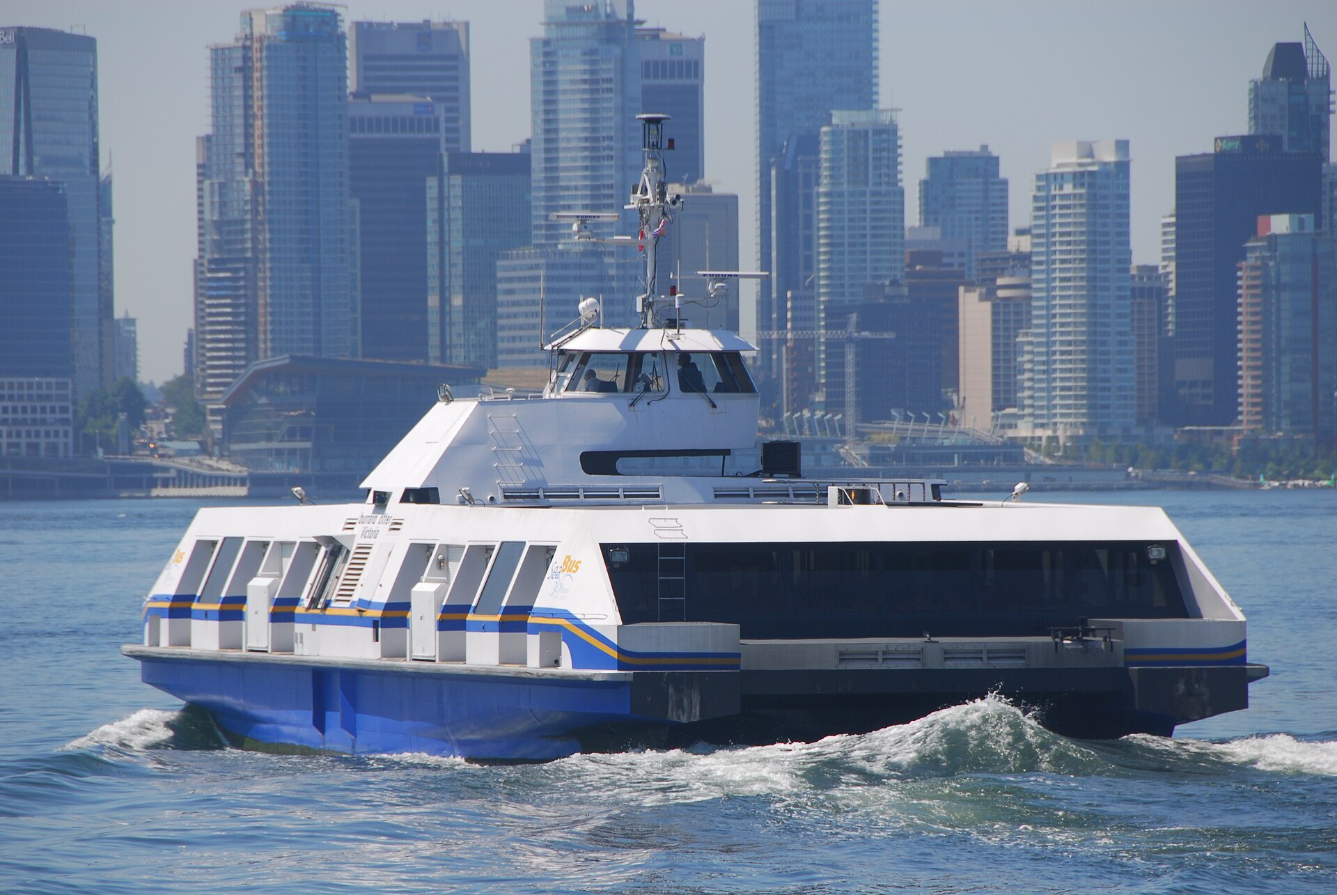 A SeaBus on the same harbour the film just showed.